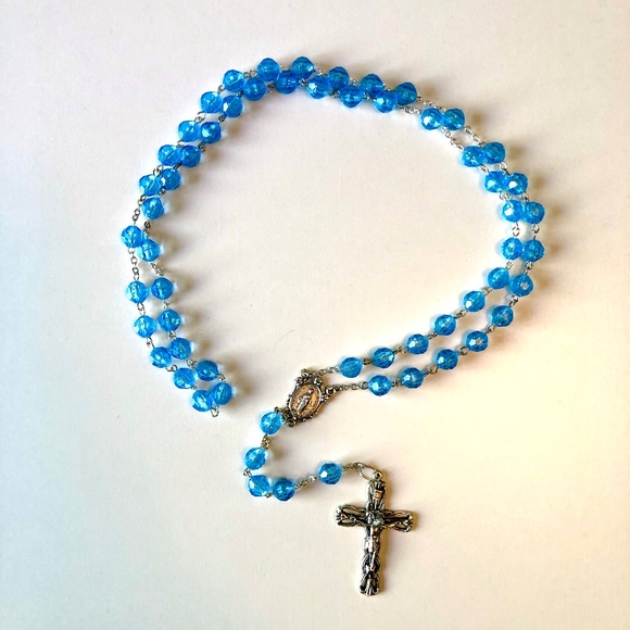 Rosary Beads - Turquoise And Silver - Picture 2 of 5
